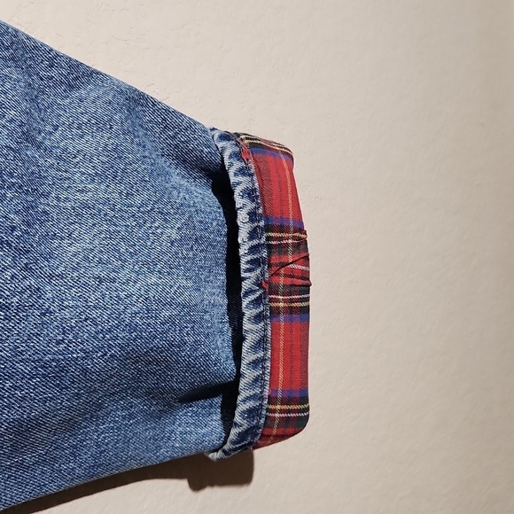 Jeans Mens plaid lined size 36x32 waist measurements are smaller see meauments - Picture 5 of 15